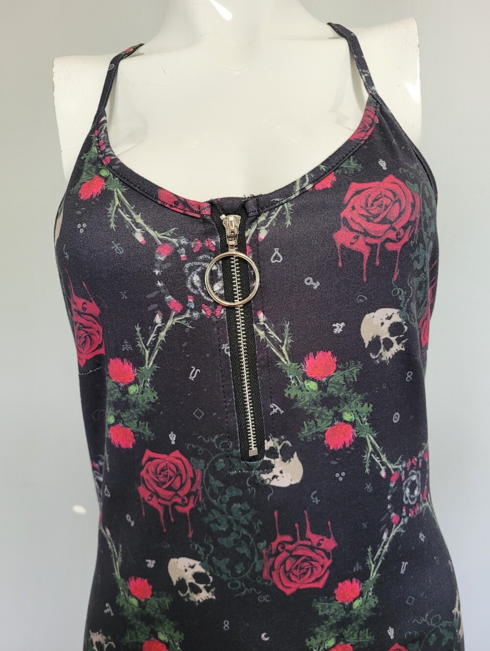 Jawbreaker Skulls And Roses Cami Dress, VGUC, Size S - Picture 3 of 10